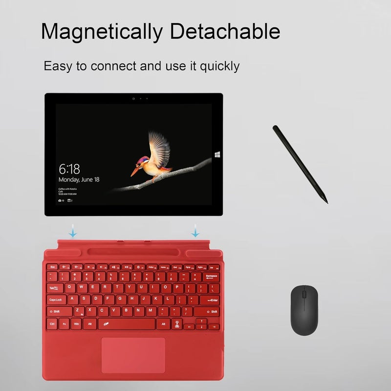 Zoof Type Cover for Microsoft Surface Pro 13 inch, Compatible with Surface Pro 13"(11th Edition) / Pro 11 / Pro 10 / Pro 9 / Pro 8 / Pro X, Portable Slim Bluetooch Keyboard with Touchpad, Pen Holder - Image 3